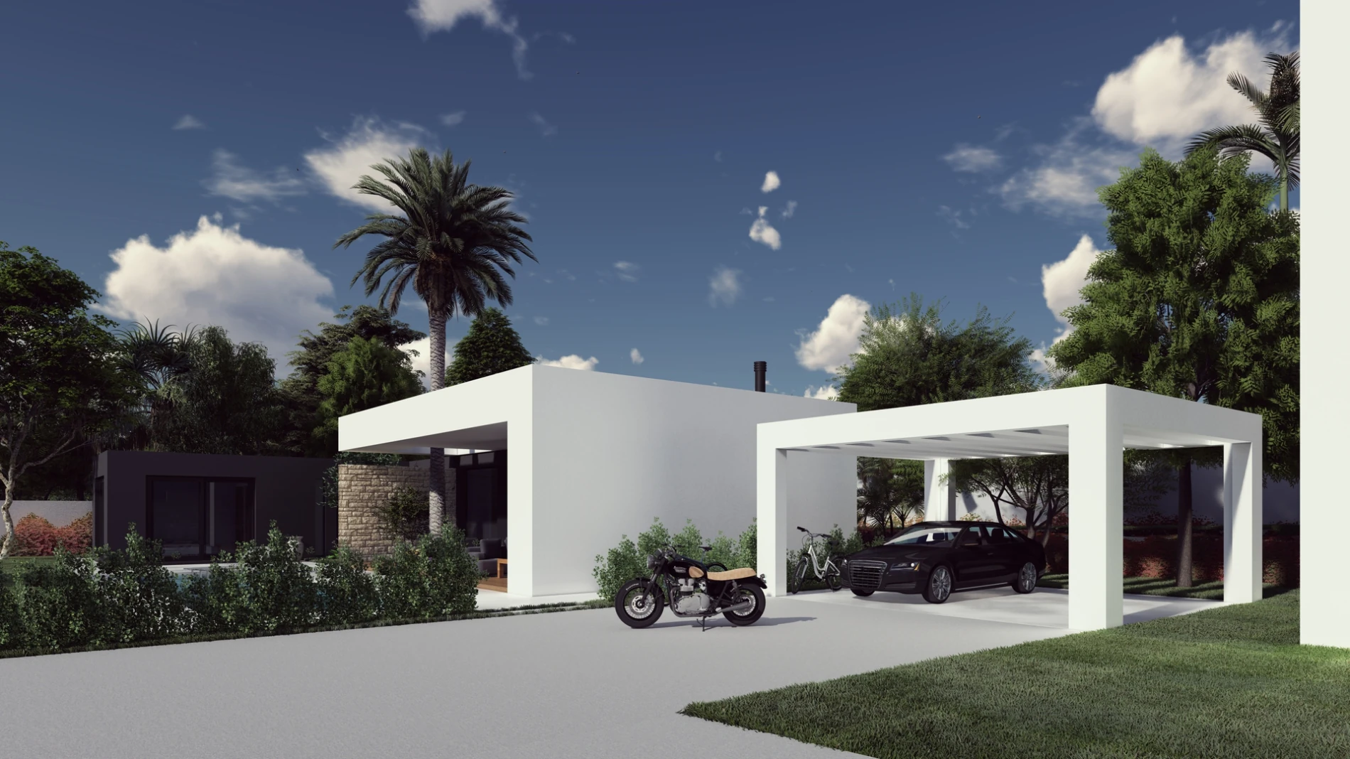 Villa Rincon Victoria Malaga Render Acceso