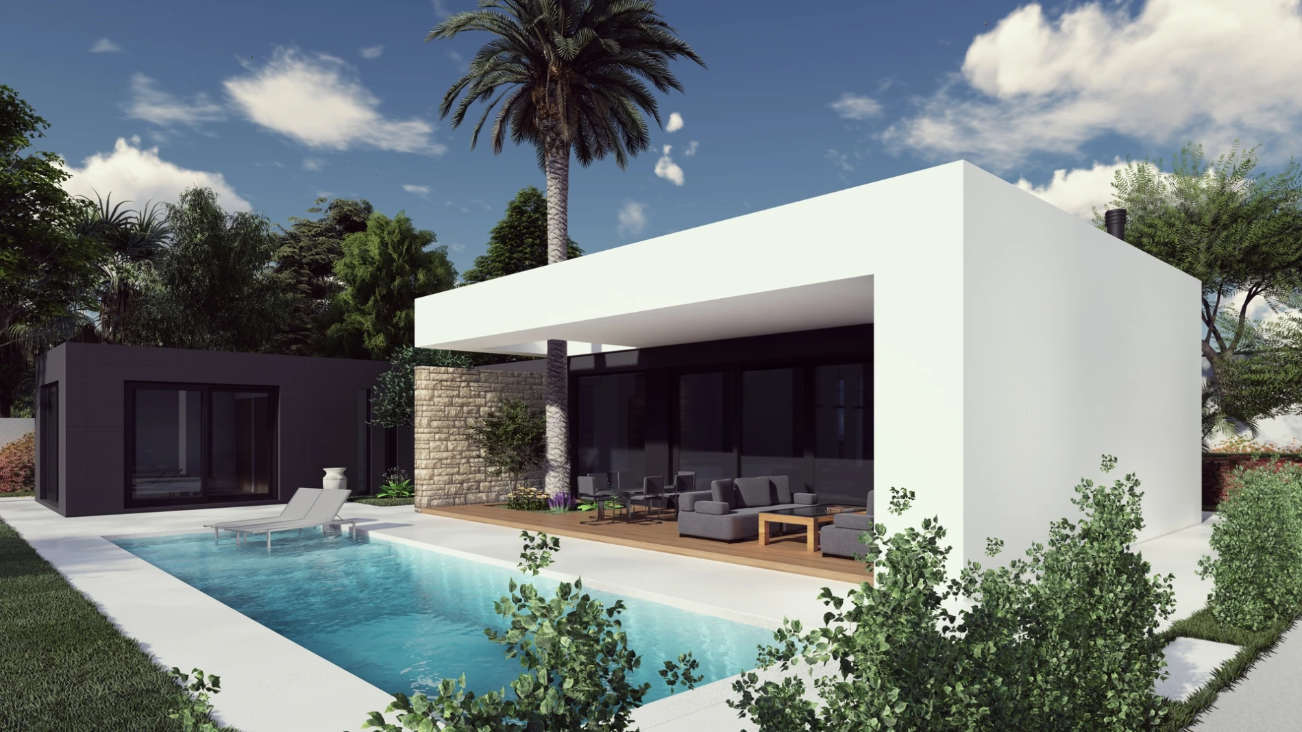 Villa Rincon Victoria Malaga Render Lateral