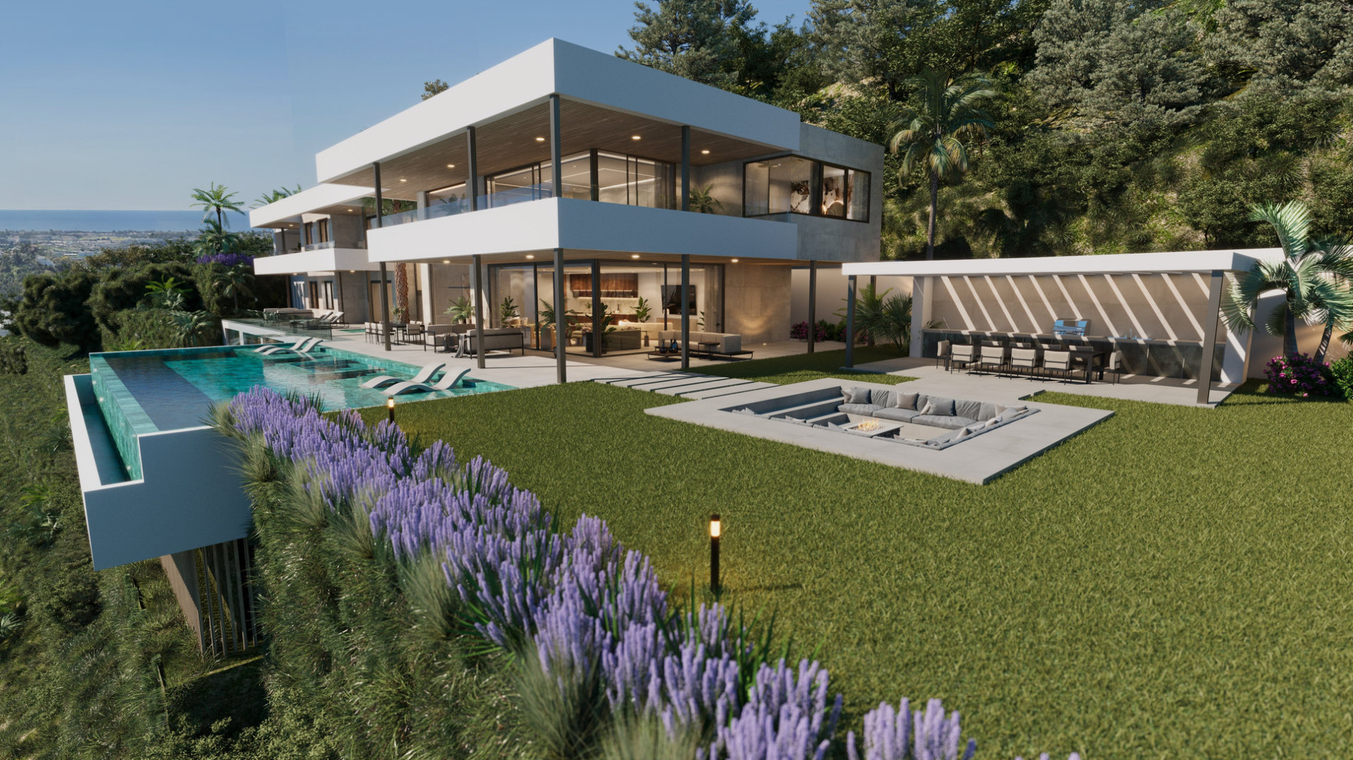 Villas Madronal Benahavis Render Exterior Jardin