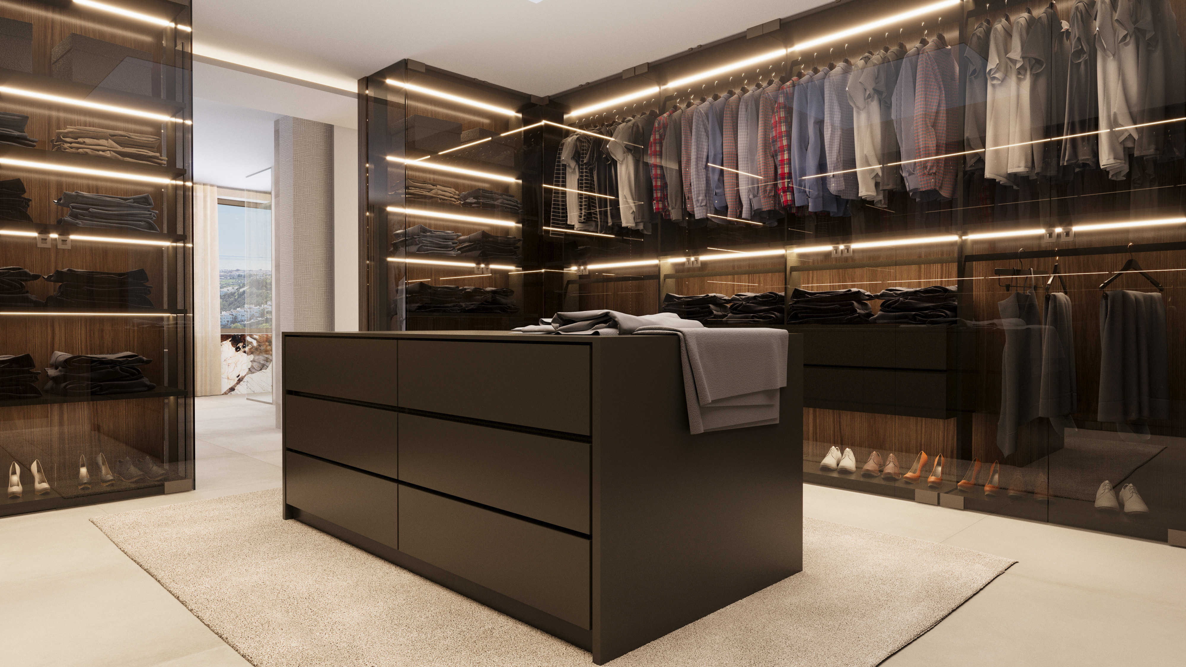 Villas Madronal Benahavis Render Vestidor