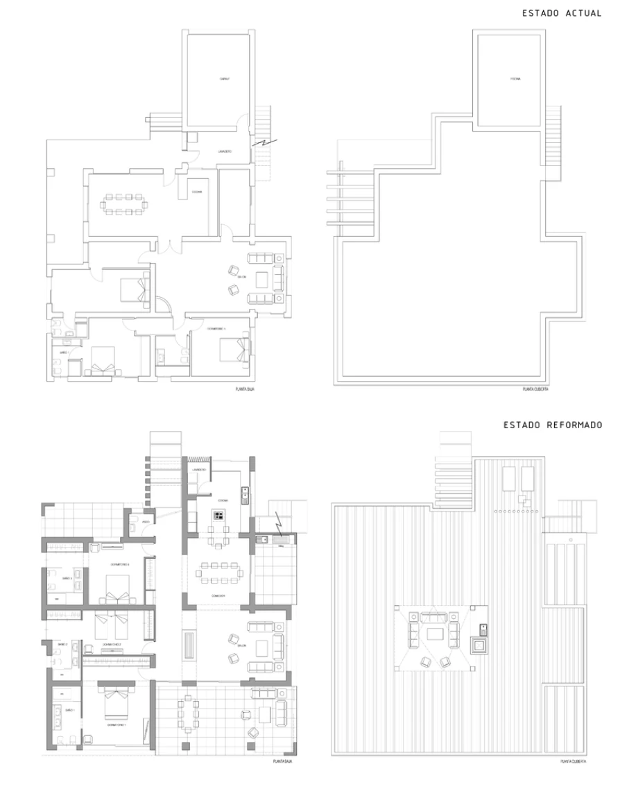 Villa Marbella Planos Comparativos Reforma