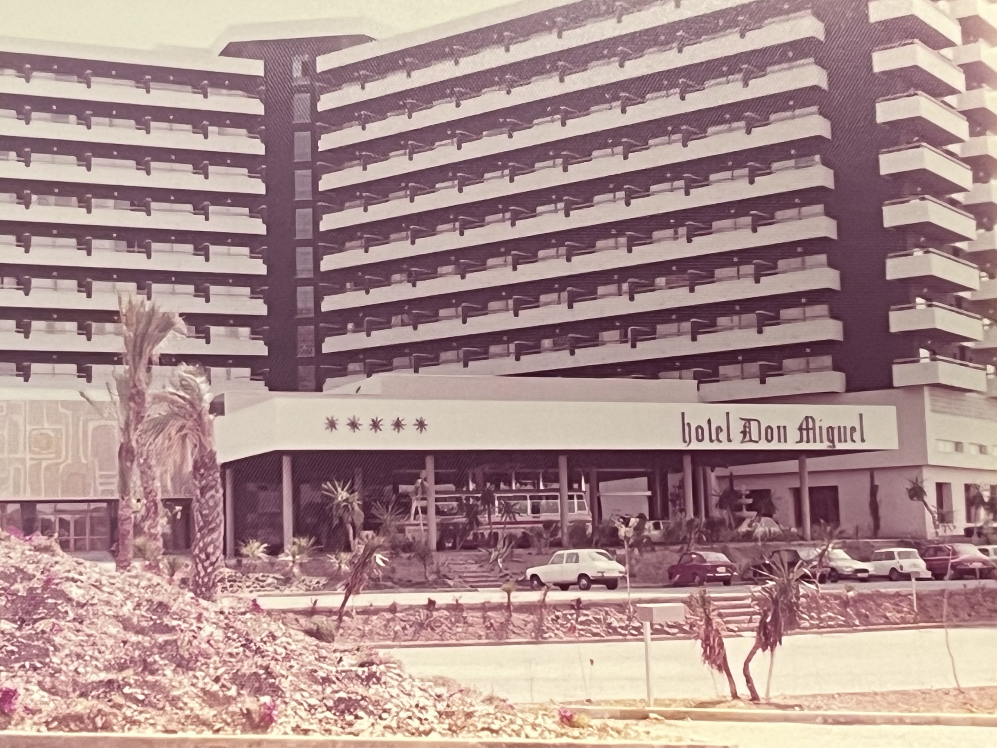 Historic main facade and entrance of Hotel Don Miguel, Marbella
