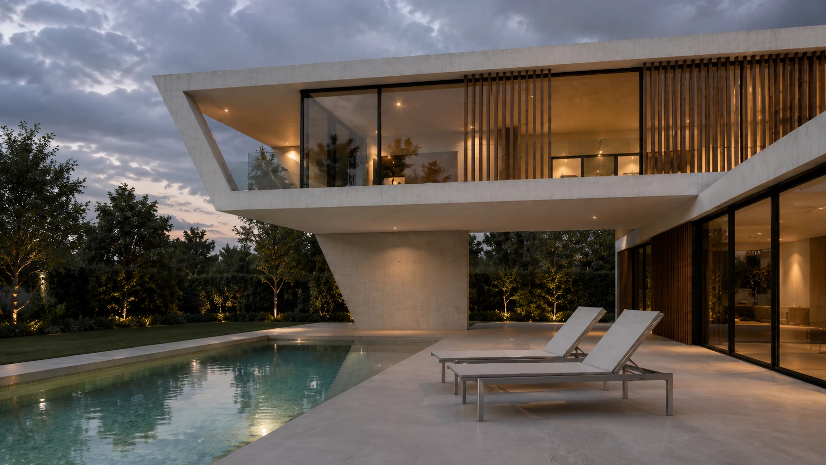 Santos Concept I — Pool and terrace at sunset