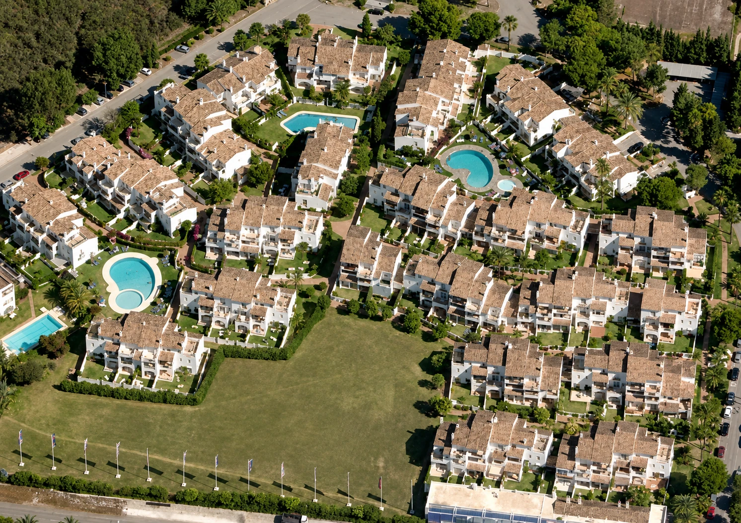 Aerial view of the Benavista complex, Estepona