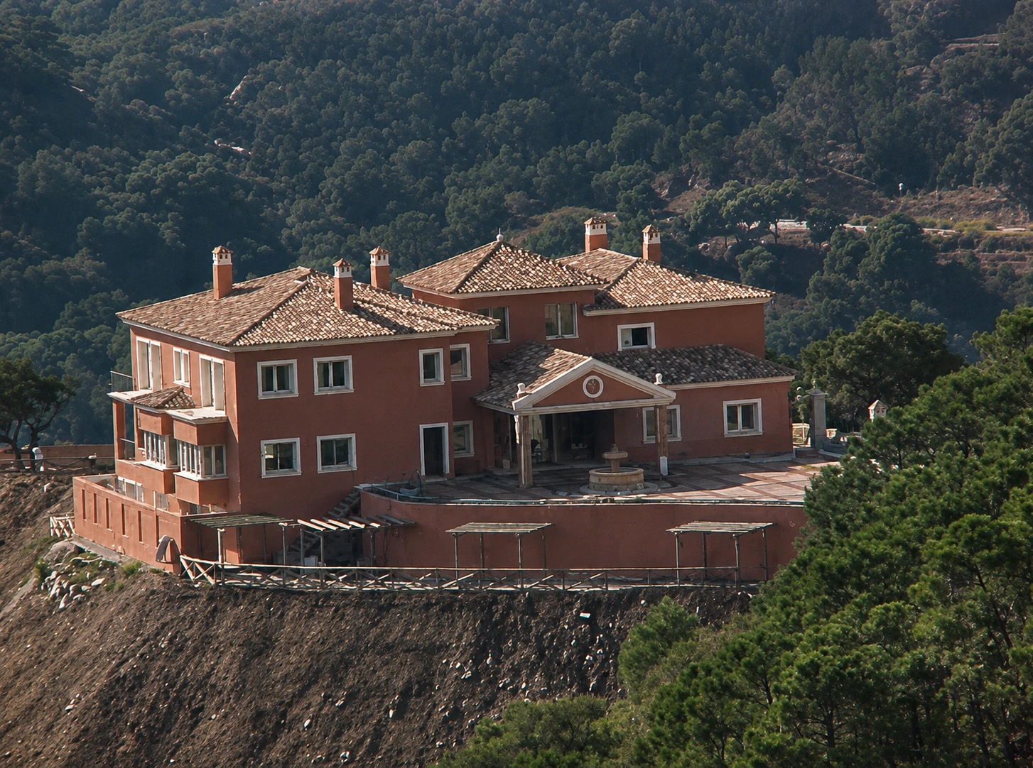 Exterior facade of the villa in La Zagaleta, Benahavís