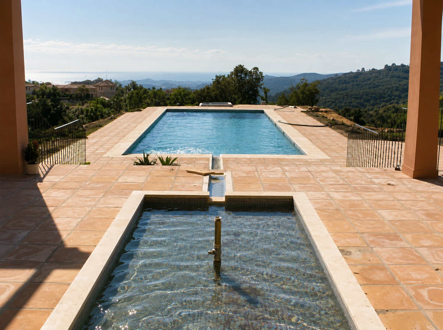 Terrace and pool with views over the Mediterranean, villa in La Zagaleta